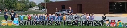 Welcome back students & teachers sign